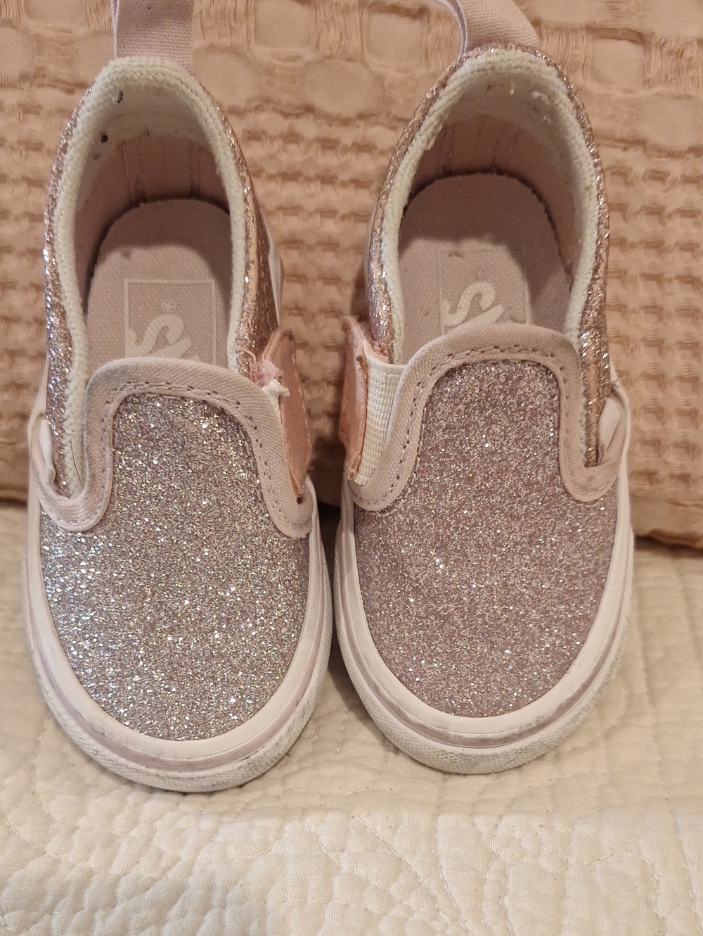 Pink sparkle Vans- toddler 4.5